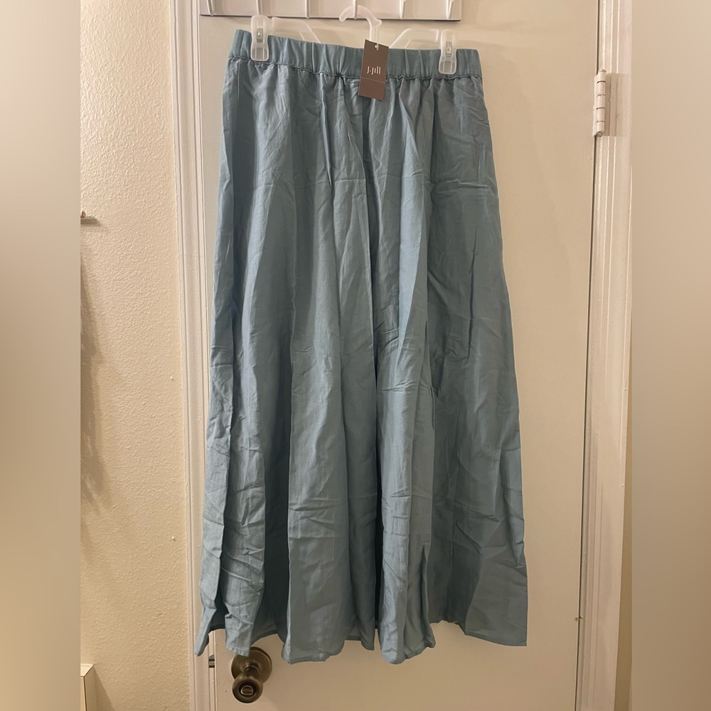 J. Jill Small Light Blue Flowing Maxi Skirt NWT